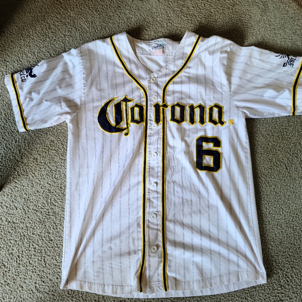Corona Embroidered Baseball Jersey